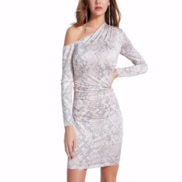 Guess Dresses & Skirts - NWTGuess Marian Snake Print Off-The-Shoulder Dress
